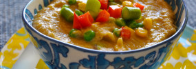 creamy chickpea miso soup